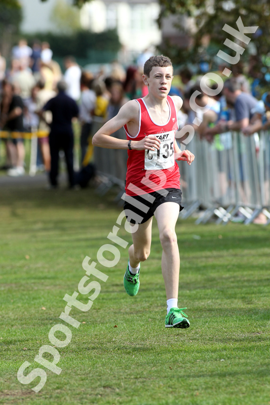 Matthew Wigelsworth (Warrington AC), under-15 boys, Northern Cross Country Relay, Graves Park, Sheffield